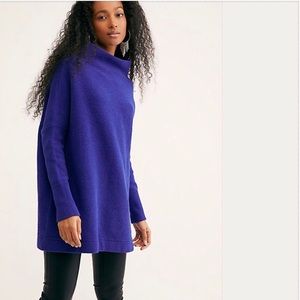 Ottoman Free People Slouchy Tunic color cobalt